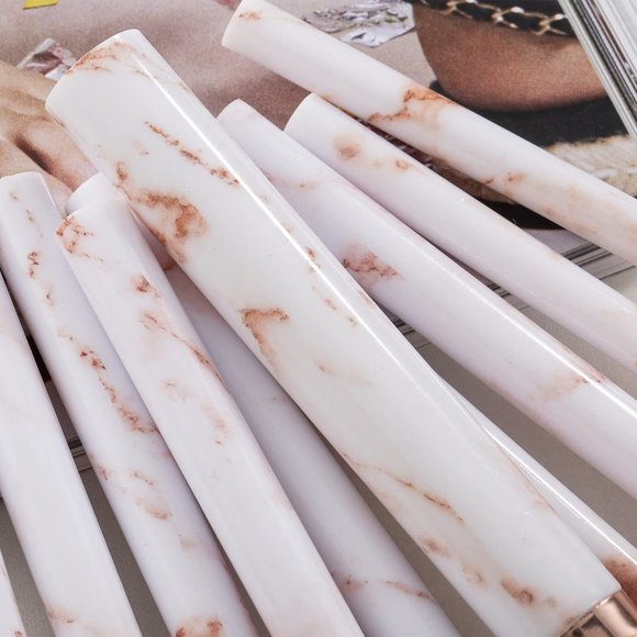 16PCs Marble Makeup Brushes Set Premium Synthetic Face Eye Lip Make Up Brush - Picture 6 of 16